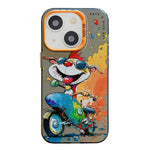 Serie di dipinti a olio con motivo animale PC + custodia per telefono in TPU, For iPhone 14