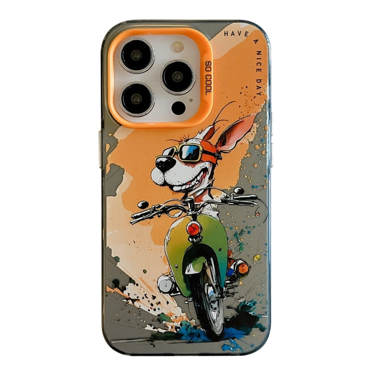 Serie di dipinti a olio con motivo animale PC + custodia per telefono in TPU, For iPhone 14 Pro