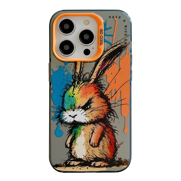 Serie di dipinti a olio con motivo animale PC + custodia per telefono in TPU, For iPhone 14 Pro Max
