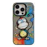 Serie di dipinti a olio con motivo animale PC + custodia per telefono in TPU, For iPhone 15 Pro Max