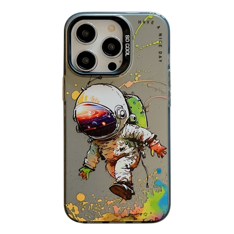 Serie di dipinti a olio con motivo animale PC + custodia per telefono in TPU, For iPhone 15 Pro