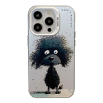 Serie di dipinti a olio con motivo animale PC + custodia per telefono in TPU, For iPhone 15 Pro
