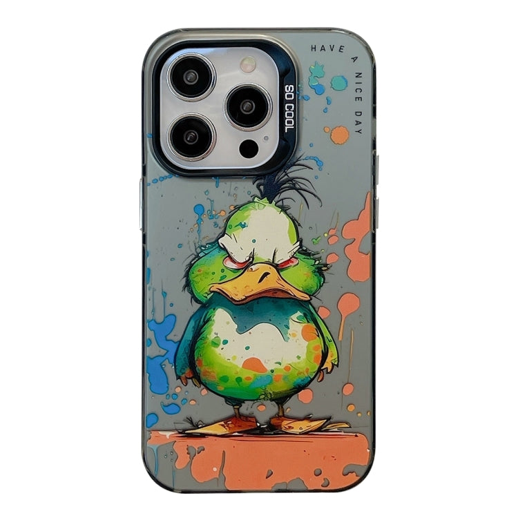 Serie di dipinti a olio con motivo animale PC + custodia per telefono in TPU, For iPhone 15 Pro
