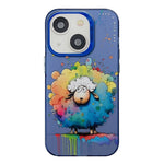 Serie di dipinti a olio con motivo animale PC + custodia per telefono in TPU, For iPhone 15