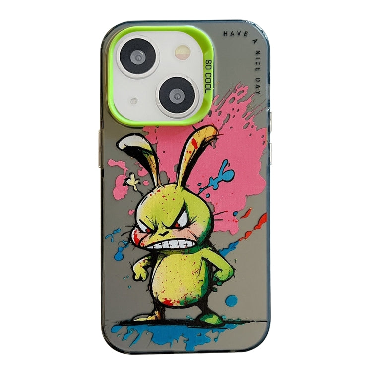 Serie di dipinti a olio con motivo animale PC + custodia per telefono in TPU, For iPhone 15