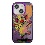 Serie di dipinti a olio con motivo animale PC + custodia per telefono in TPU, For iPhone 15 Plus