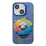 Serie di dipinti a olio con motivo animale PC + custodia per telefono in TPU, For iPhone 15 Plus