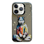Serie di dipinti a olio con motivo animale PC + custodia per telefono in TPU, For iPhone 11 Pro Max