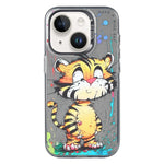 Serie di dipinti a olio con motivo animale PC + custodia per telefono in TPU, For iPhone 14 Plus