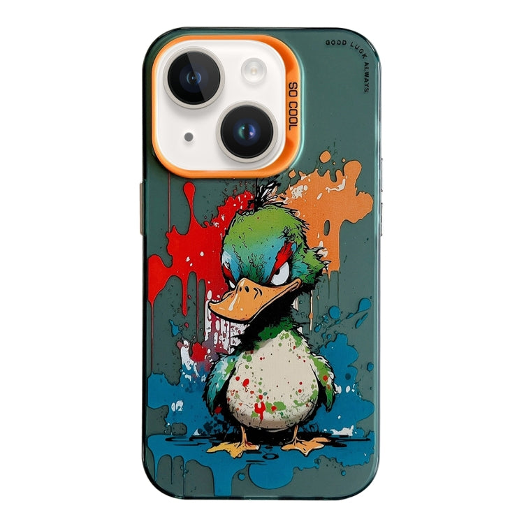 Serie di dipinti a olio con motivo animale PC + custodia per telefono in TPU, For iPhone 14 Plus