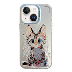Serie di dipinti a olio con motivo animale PC + custodia per telefono in TPU, For iPhone 14 Plus