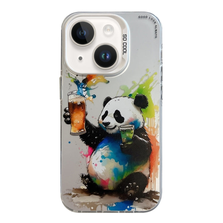 Serie di dipinti a olio con motivo animale PC + custodia per telefono in TPU, For iPhone 14 Plus