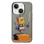 Serie di dipinti a olio con motivo animale PC + custodia per telefono in TPU, For iPhone 14 Plus