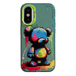 Serie di dipinti a olio con motivo animale PC + custodia per telefono in TPU, For iPhone X / XS