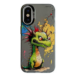 Serie di dipinti a olio con motivo animale PC + custodia per telefono in TPU, For iPhone X / XS