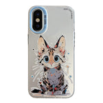 Serie di dipinti a olio con motivo animale PC + custodia per telefono in TPU, For iPhone X / XS