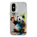 Serie di dipinti a olio con motivo animale PC + custodia per telefono in TPU, For iPhone X / XS