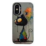 Serie di dipinti a olio con motivo animale PC + custodia per telefono in TPU, For iPhone X / XS