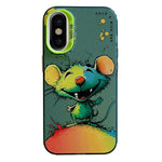 Serie di dipinti a olio con motivo animale PC + custodia per telefono in TPU, For iPhone X / XS