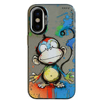 Serie di dipinti a olio con motivo animale PC + custodia per telefono in TPU, For iPhone X / XS