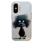 Serie di dipinti a olio con motivo animale PC + custodia per telefono in TPU, For iPhone X / XS