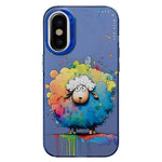 Serie di dipinti a olio con motivo animale PC + custodia per telefono in TPU, For iPhone X / XS