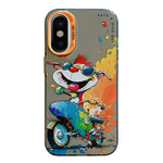 Serie di dipinti a olio con motivo animale PC + custodia per telefono in TPU, For iPhone X / XS