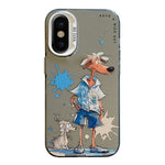 Serie di dipinti a olio con motivo animale PC + custodia per telefono in TPU, For iPhone X / XS