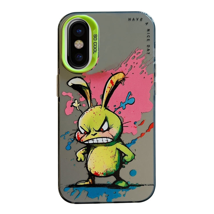 Serie di dipinti a olio con motivo animale PC + custodia per telefono in TPU, For iPhone X / XS