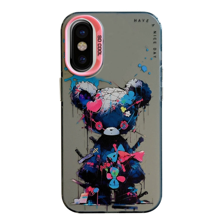 Serie di dipinti a olio con motivo animale PC + custodia per telefono in TPU, For iPhone X / XS