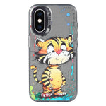 Serie di dipinti a olio con motivo animale PC + custodia per telefono in TPU, For iPhone XS Max