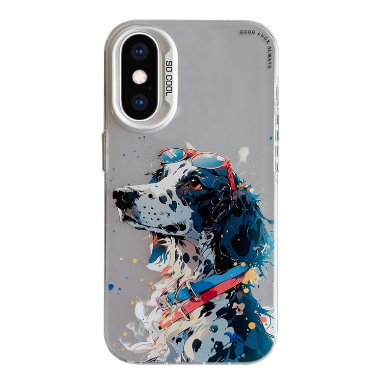 Serie di dipinti a olio con motivo animale PC + custodia per telefono in TPU, For iPhone XS Max