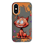 Serie di dipinti a olio con motivo animale PC + custodia per telefono in TPU, For iPhone XS Max