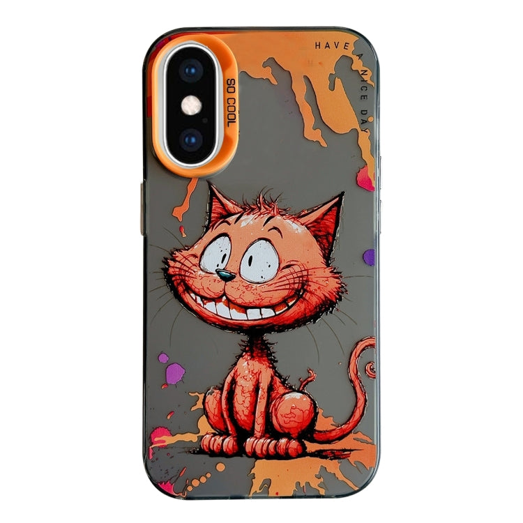 Serie di dipinti a olio con motivo animale PC + custodia per telefono in TPU, For iPhone XS Max
