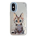 Serie di dipinti a olio con motivo animale PC + custodia per telefono in TPU, For iPhone XS Max