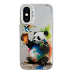 Serie di dipinti a olio con motivo animale PC + custodia per telefono in TPU, For iPhone XS Max