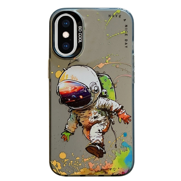 Serie di dipinti a olio con motivo animale PC + custodia per telefono in TPU, For iPhone XS Max