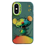Serie di dipinti a olio con motivo animale PC + custodia per telefono in TPU, For iPhone XS Max