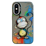 Serie di dipinti a olio con motivo animale PC + custodia per telefono in TPU, For iPhone XS Max