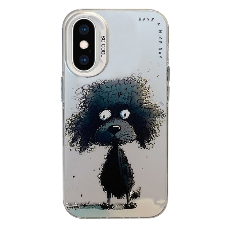 Serie di dipinti a olio con motivo animale PC + custodia per telefono in TPU, For iPhone XS Max