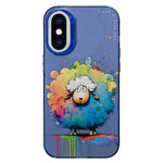 Serie di dipinti a olio con motivo animale PC + custodia per telefono in TPU, For iPhone XS Max