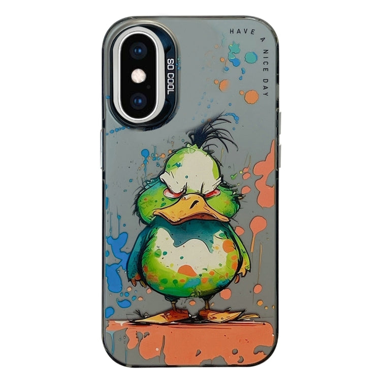 Serie di dipinti a olio con motivo animale PC + custodia per telefono in TPU, For iPhone XS Max