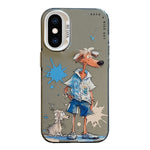 Serie di dipinti a olio con motivo animale PC + custodia per telefono in TPU, For iPhone XS Max