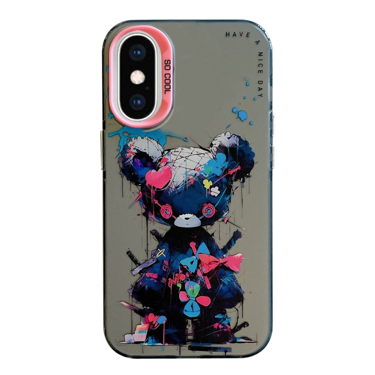 Serie di dipinti a olio con motivo animale PC + custodia per telefono in TPU, For iPhone XS Max