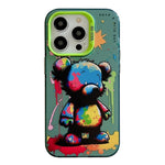 Serie di dipinti a olio con motivo animale PC + custodia per telefono in TPU, For iPhone 16 Pro Max