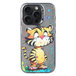 Serie di dipinti a olio con motivo animale PC + custodia per telefono in TPU, For iPhone 16 Pro Max