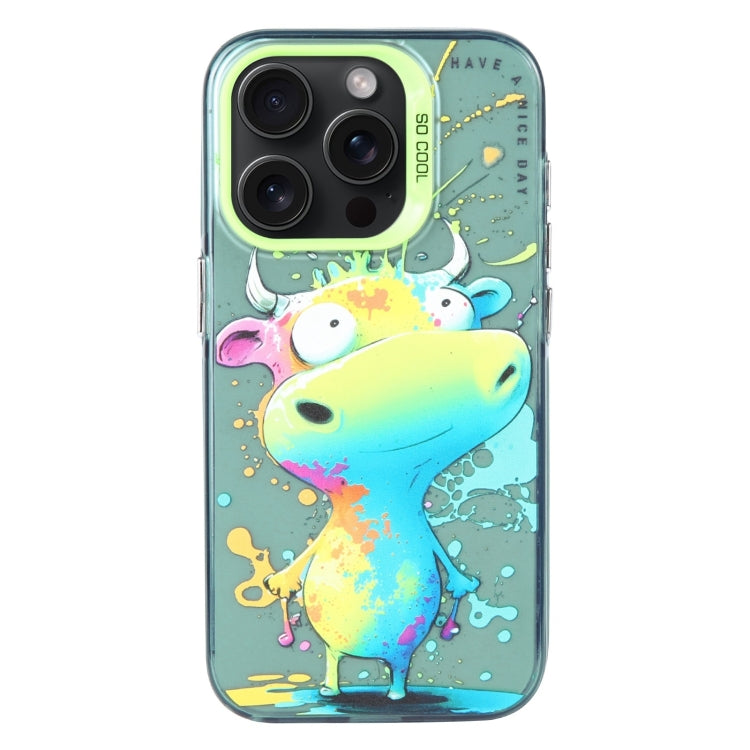 Serie di dipinti a olio con motivo animale PC + custodia per telefono in TPU, For iPhone 16 Pro Max
