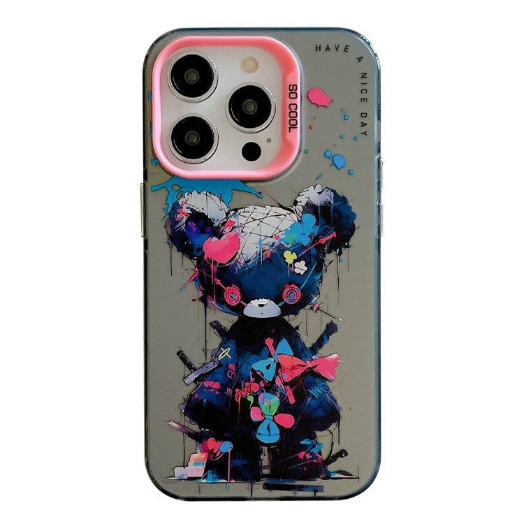 Serie di dipinti a olio con motivo animale PC + custodia per telefono in TPU, For iPhone 16 Pro