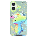 Serie di dipinti a olio con motivo animale PC + custodia per telefono in TPU, For iPhone 16 Plus