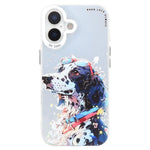 Serie di dipinti a olio con motivo animale PC + custodia per telefono in TPU, For iPhone 16 Plus